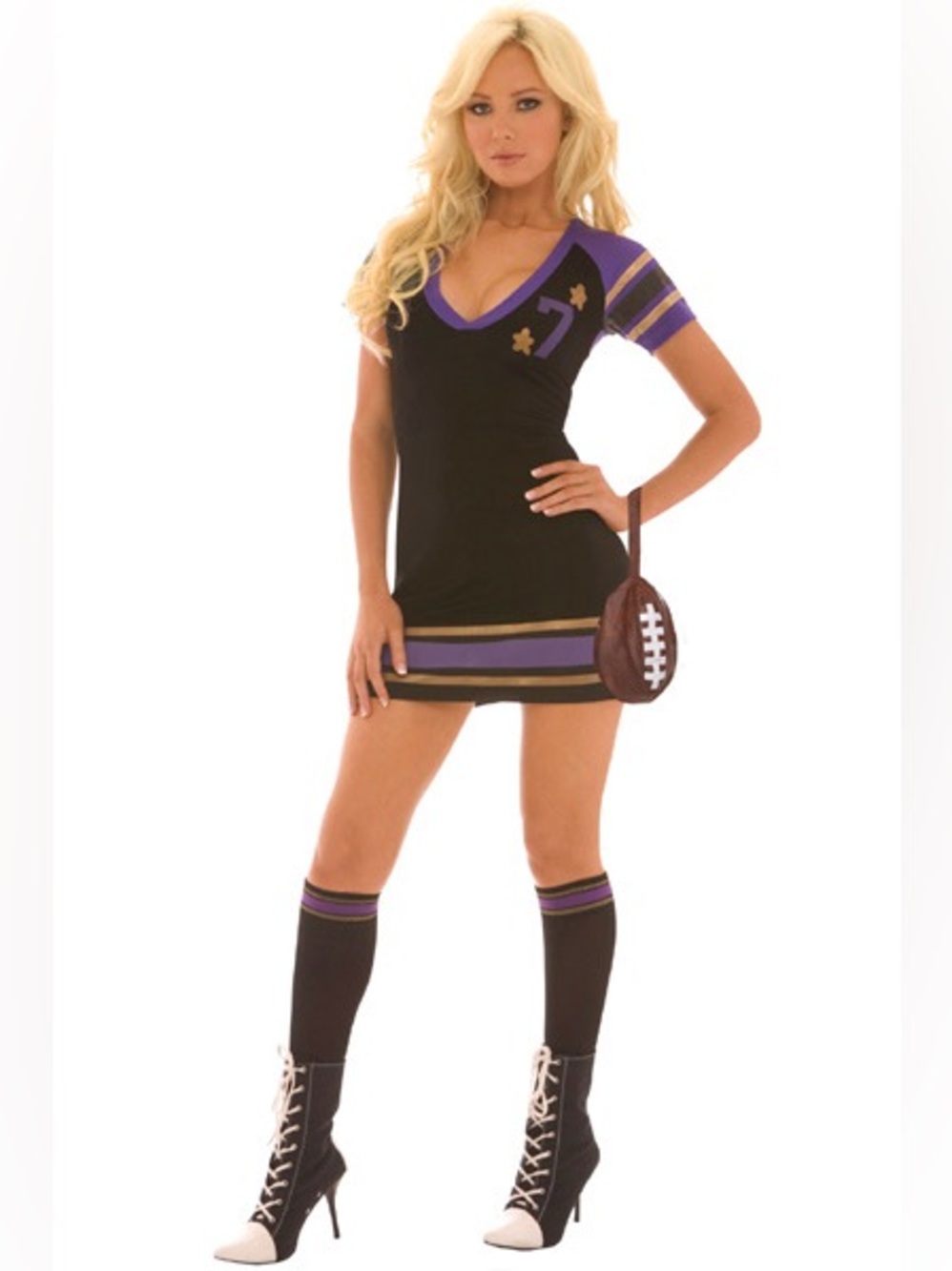 Elegant Moments Quarterback Sneak Football Costume Dress 3PC Set Small